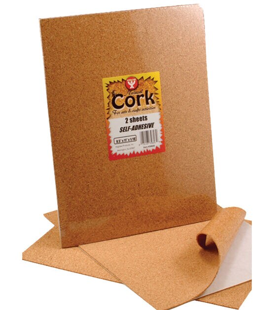 Cork Sheet With Adhesive 12 X 12 X 1/2 - 5 Pack