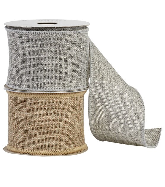 Burlap Ribbon By Floral Garden 9 Ft/3Yards With 2in Wide (Color: Brown)