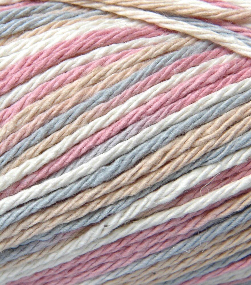 Worsted Cotton Blend 96-131yds Yarn by Big Twist, Multi Wildflowers, swatch, image 13
