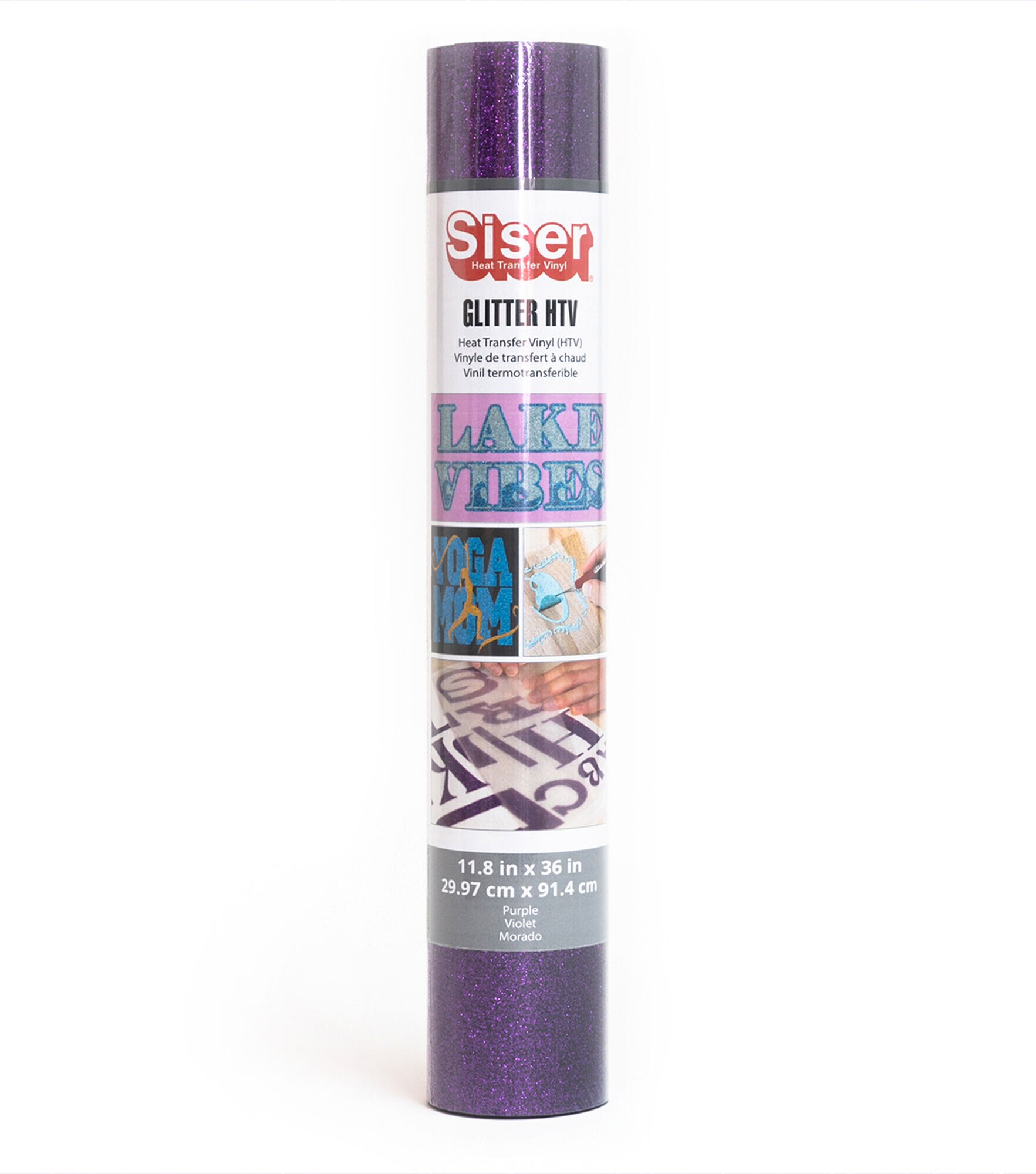 Siser Glitter HTV Vinyl 11.8X36 Roll Silver Confetti