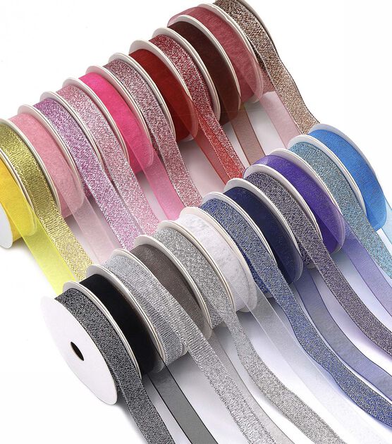 Gwen Studios 3/8 x 2yd. Sheer & Metallic Holiday Ribbon Pack, 24ct. | Michaels