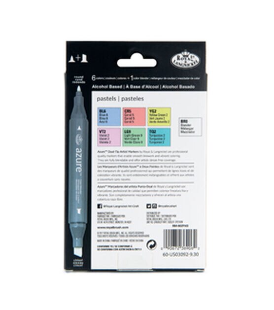 J.Burrows Whiteboard Markers Bullet Pastel 6 Pack