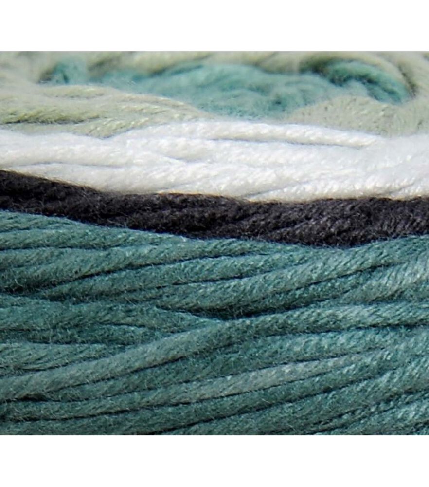 Lucky Brand 310yds Light Weight Bamboo Yarn, Stripe Blue Grey, swatch, image 9