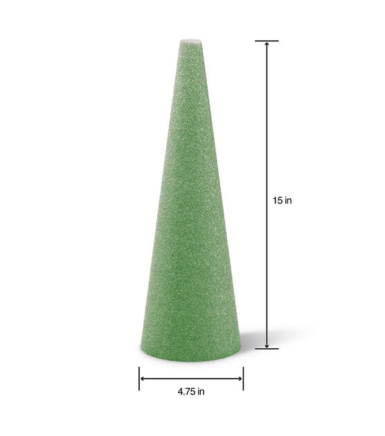 Green Styrofoam Cone, 4 Dry Floral Foam Cones Poland