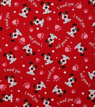 Pink Red Hearts Fabric, Wallpaper and Home Decor