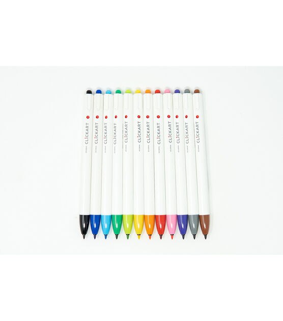 Zebra ClickArt Retractable Marker Pen - 12 Color Set - DK – Stationery Space