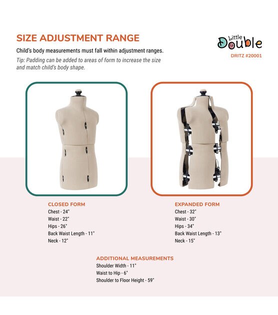 Dritz® Little Double Child Dress Form with Adjustable Tri-Pod