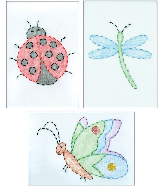 Jack Dempsey 5" x 7" Cute as a Bug Stamped Embroidery Kit 3ct