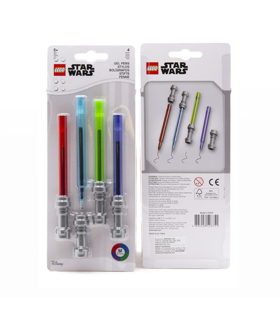 LEGO 4ct Star Wars Light Saber Gel Pens Set