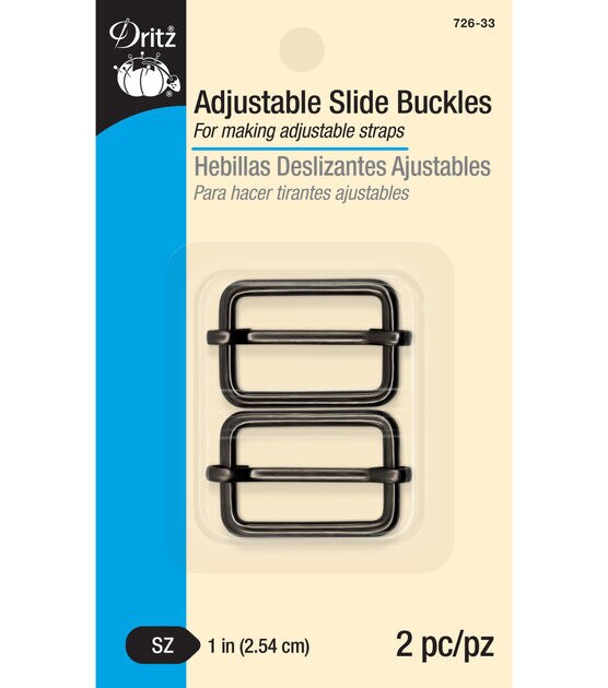 Adjustable Slide Buckles - 1 - Antique Brass