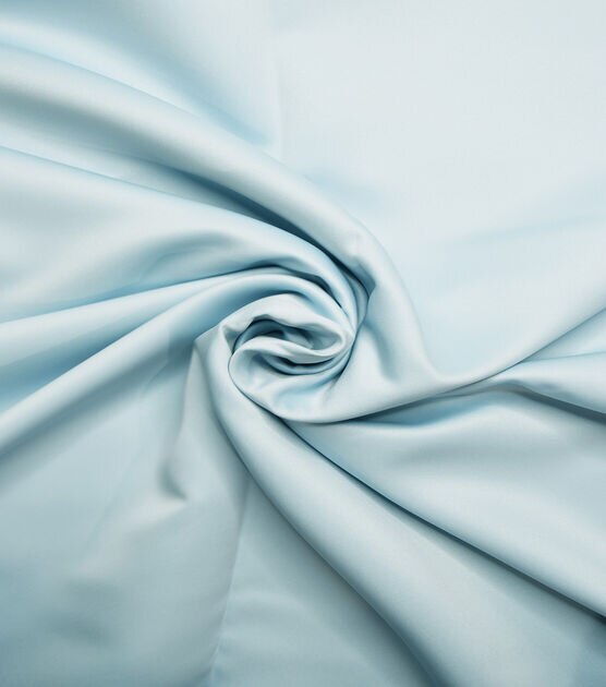 Light Blue Matte Satin Fabric by Sew Sweet, , hi-res, image 3