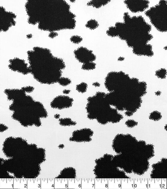 Vintage Cow Print Fabric All Cotton Fabric 1 1/8 YARD May have