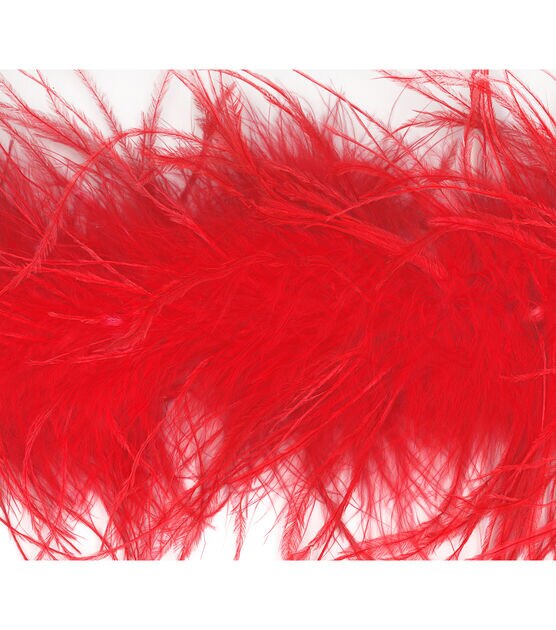 Wrights Trim Red Ostrich Feather Boa