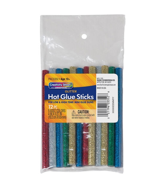 Glue Sticks Stick Colored Hot Sticky Fabric Black Bulk Mini Glitter Decorative Christmas, Size: 6.3 x 4.72 x 2.17