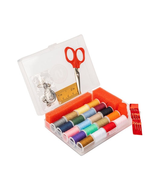 SINGER 02051 Mini Travel Sew Kit in Compact Folding Storage Case, 