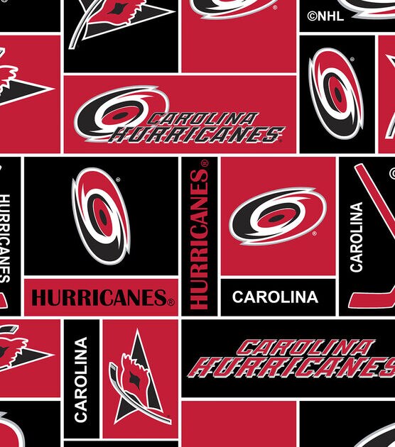 NHL Fleece Fabric Carolina Hurricanes Fleece Blanket Fabric