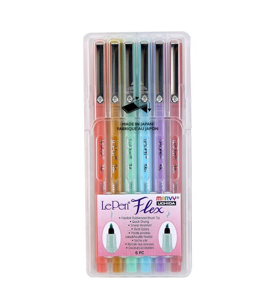 Uchida LePen Flex Set 6/Pkg-Primary Colors, Multi