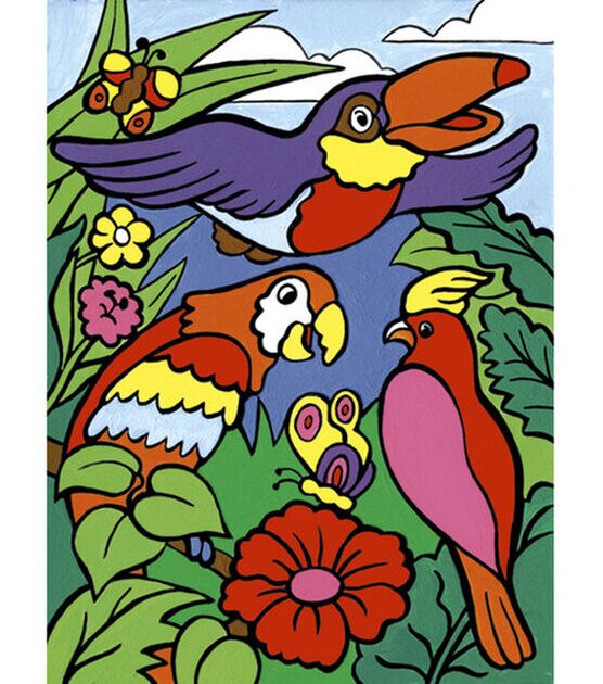 Paint by Numbers Kit Birds & Flowers