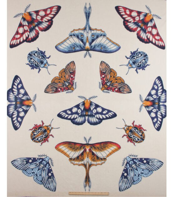 72" Wide Moth No Sew Fleece Blanket, , hi-res, image 3