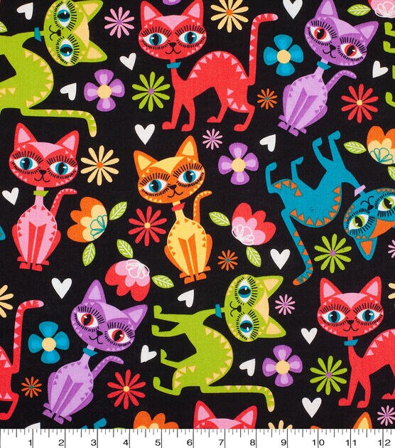 Novelty Cotton Fabric Thin Cat