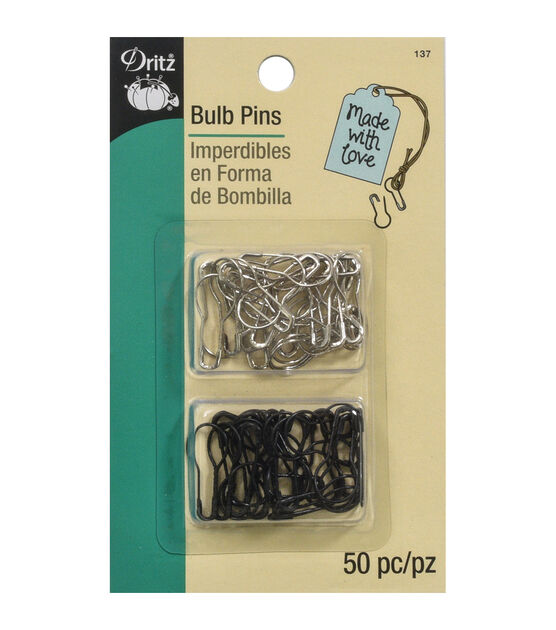  750 Pcs Bulb Pins, BetterJonny Metal Calabash Safety Pins Pear  Shaped Pins for Knitting Stitch Markers, Sewing Clothing DIY Craft Making