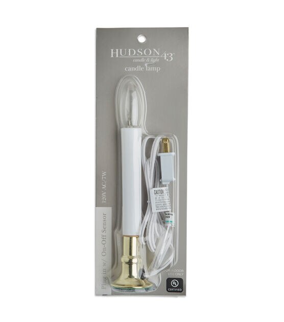 12" Gold Flameless Plug In Taper Candle With Sensor by Hudson 43