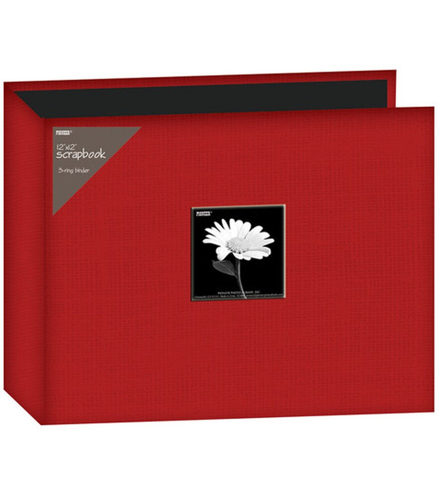 Pioneer Fabric 3 Ring Binder Album, Red, swatch