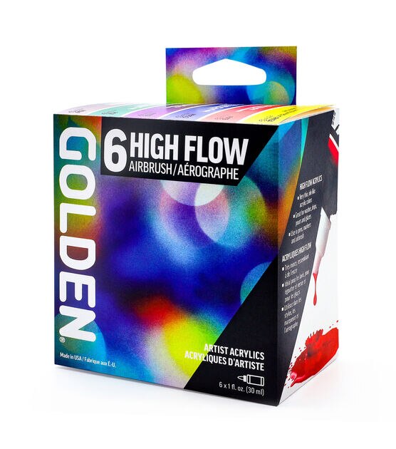 Golden Paint 30ml High Flow Airbrush Acrylic Paint 6ct, , hi-res, image 3