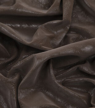 Performance Distressed Faux Leather Fabric Black