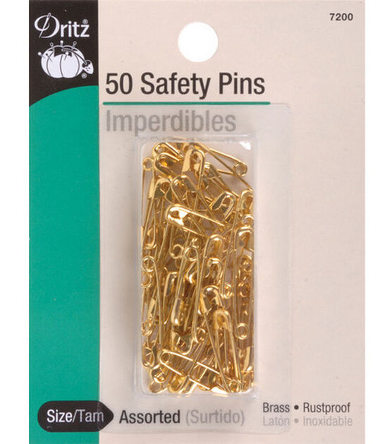 Dritz - 72 10 65 Safety Pins Sz 0 10ct Nickel - 072879101201