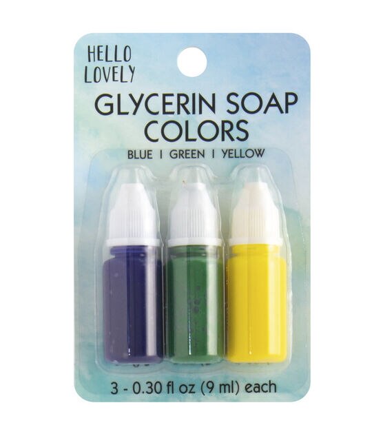 Hello Lovely Glycerin Soap Colors Yellow, Blue, Green