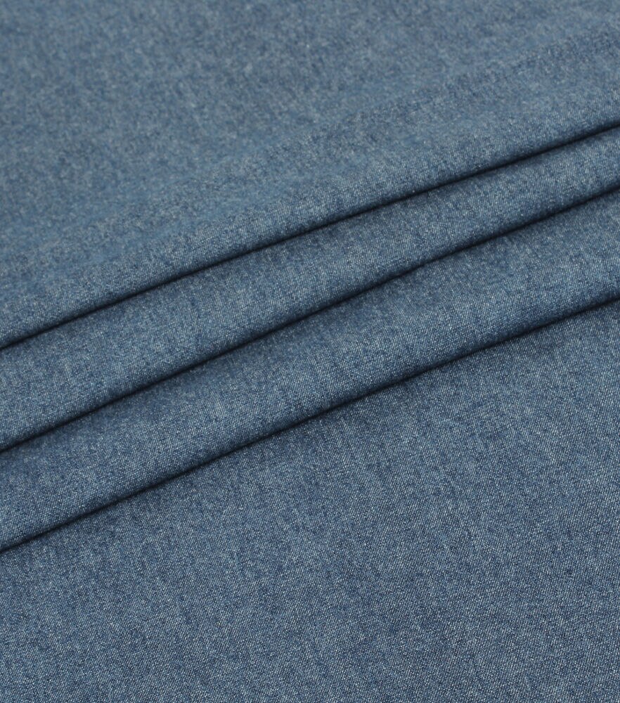 Cotton/ polyester blue denim stretch fabric 1 yard 18 x 42med weight