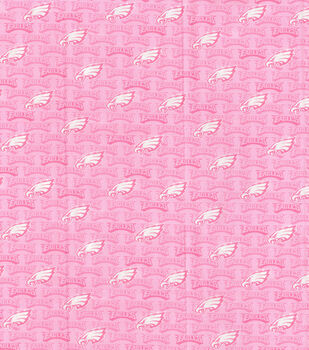 Fabric Traditions Philadelphia Eagles Pink NFL Cotton Fabric