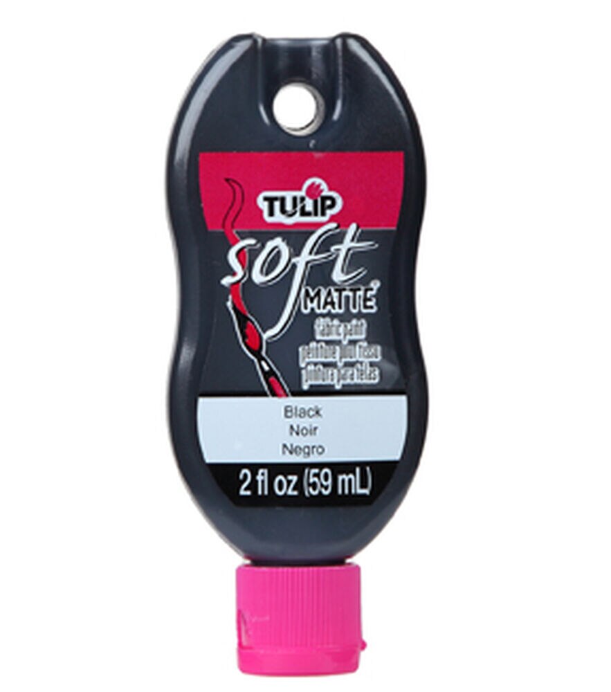 Tulip Soft Fabric Paint 2oz Matte, Matte Black, swatch