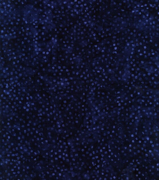 Blue Scattered Dots Batik Cotton Fabric