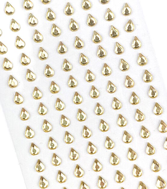 6mm Gold Star Adhesive Gems 104pc by Park Lane