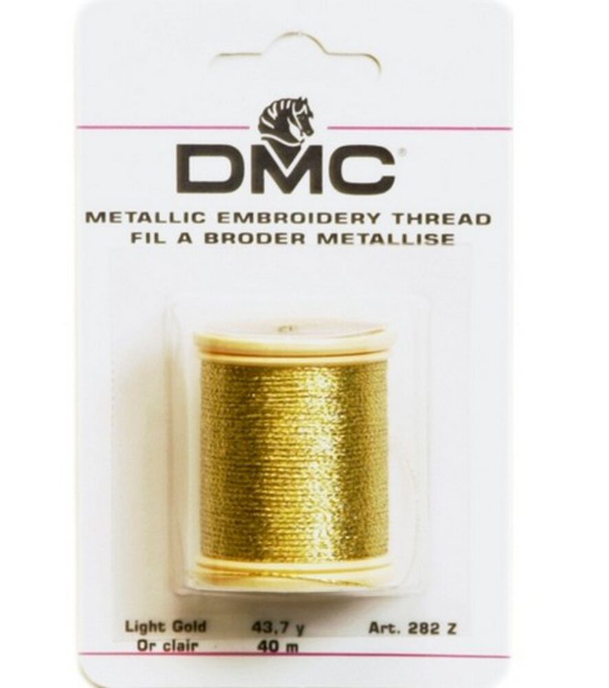 Gold and Silver Metallic Embroidery Thread Spools from ThreadNanny