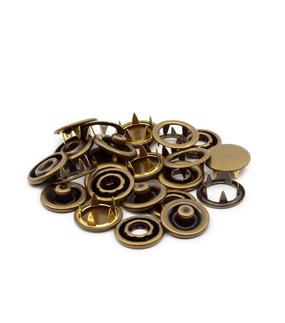 Unique 8 heavy duty snap fasteners - bronze – Prince George Sewing