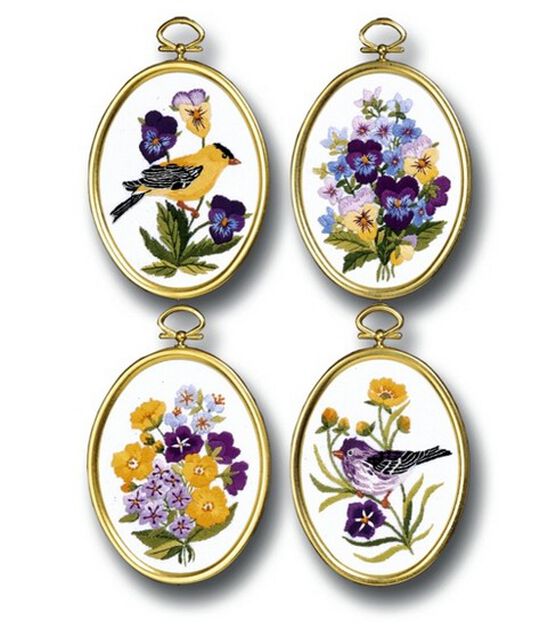 Lindhorst Handicrafts Stamped Embroidery Kit NEW Floral Design 316  (Germany)