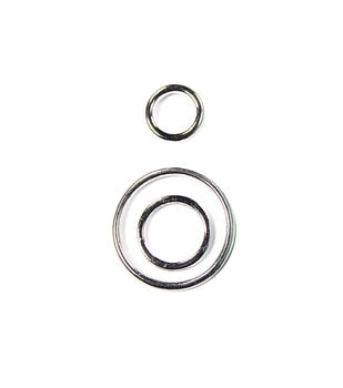 6mm Matte Silver Thick Metal Rings 28pk by hildie & jo