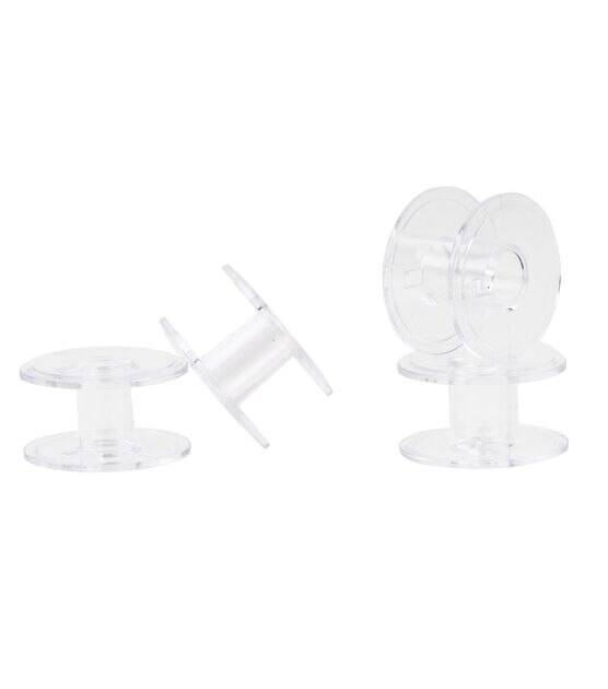 Singer Transparent Plastic Bobbins with Thread - Class 15