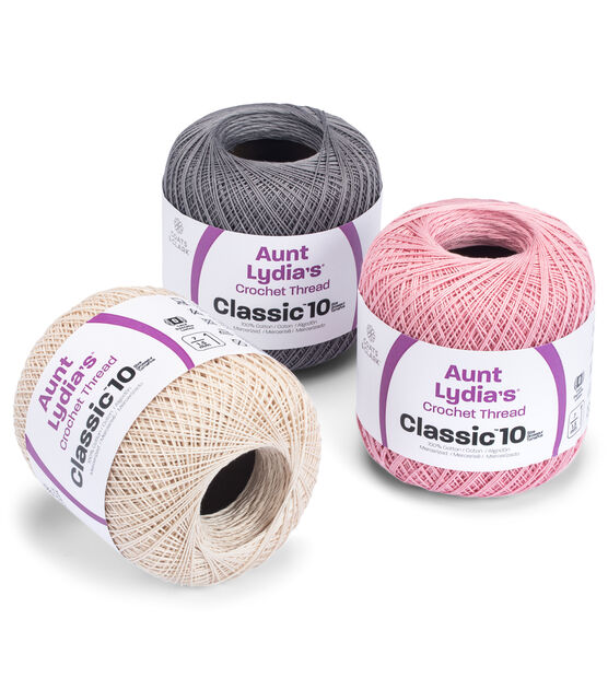 Aunt Lydia's Fashion Crochet Thread Size 3 Soft Mauve