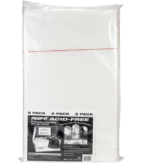 PROP-IT Acid-Free Needlework Storage Box, Large