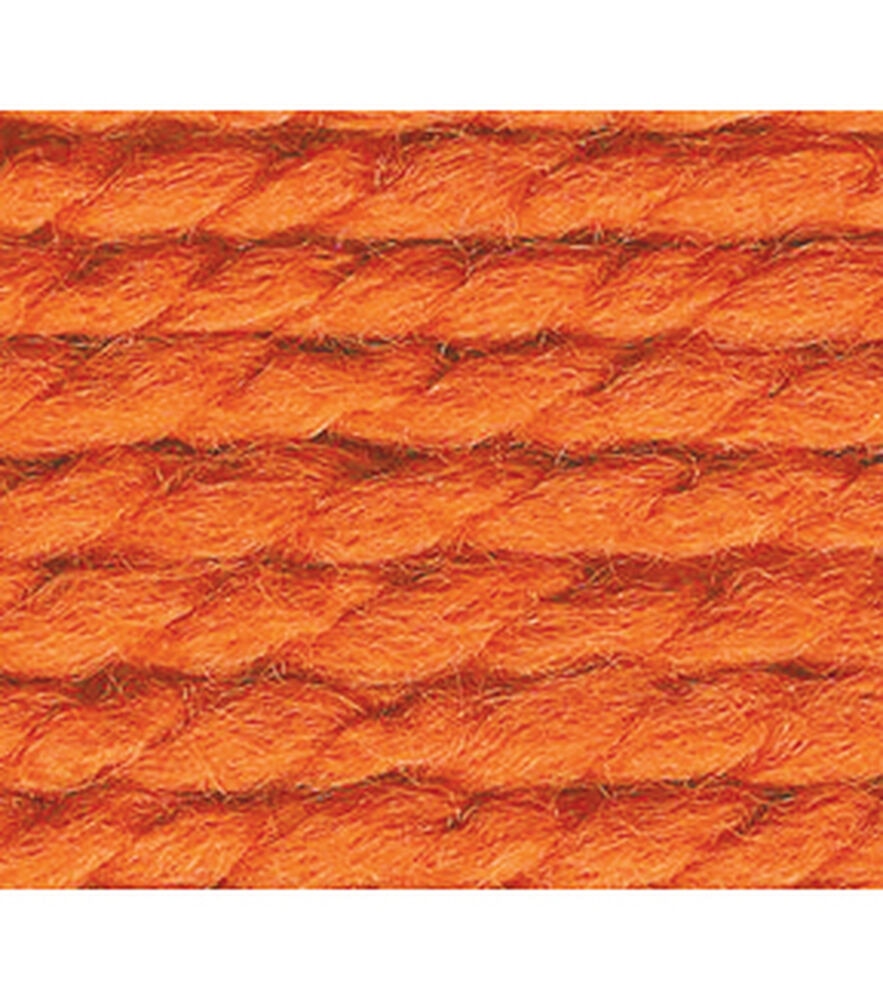 Lion Brand Wool Ease Thick & Quick Super Bulky Acrylic Blend Yarn, Pumpkin, swatch, image 9