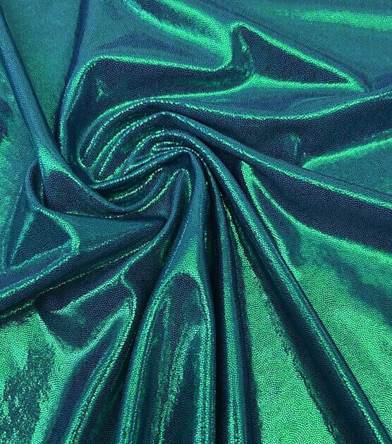 Green Yellow Iridescent Satin Chambray Fabric