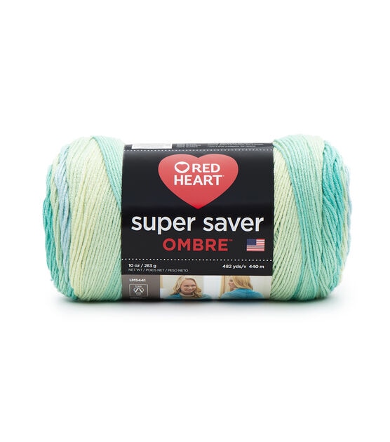 Red Heart Super Saver Ombre Yarn, Lot of 2, Color is Hickory, 482
