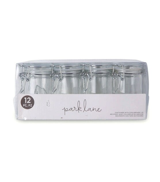 8 Clear Glass Round Container With Lid by Park Lane