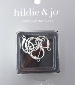 3pk Silver Metal & Rhinestone Fish Hook Ear Wires by hildie & jo