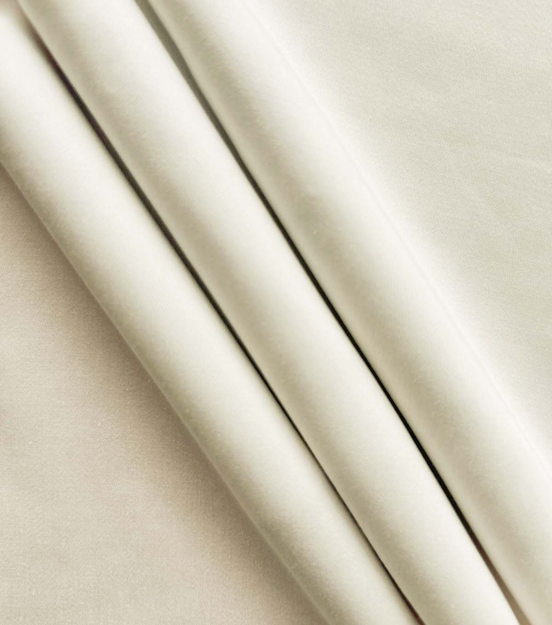 Solid Stretch Sateen Fabric, White, hi-res