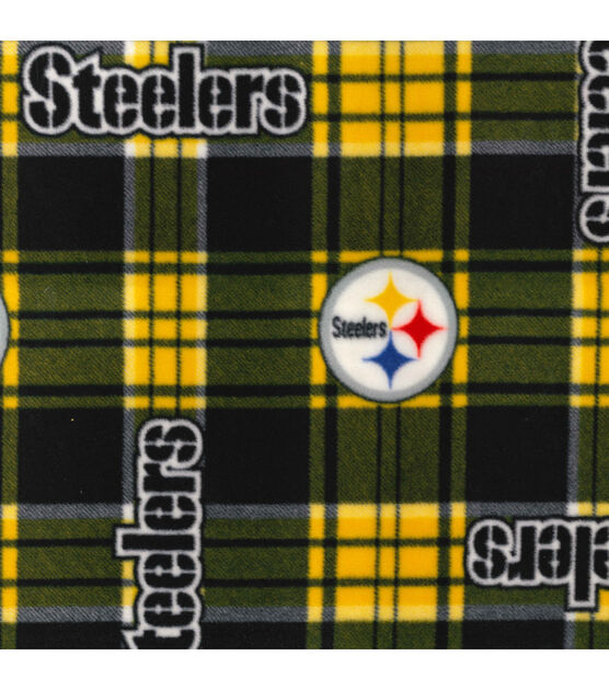 Fabric Traditions Pittsburgh Steelers Fleece Fabric Plaids, , hi-res, image 2